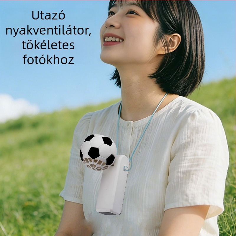 Új X68 kézi ventilátor FIFA Labdarúgó Világbajnokság számára, félvezetős hűtéssel, hordozható, újratölthető összecsukható mini ventilátor