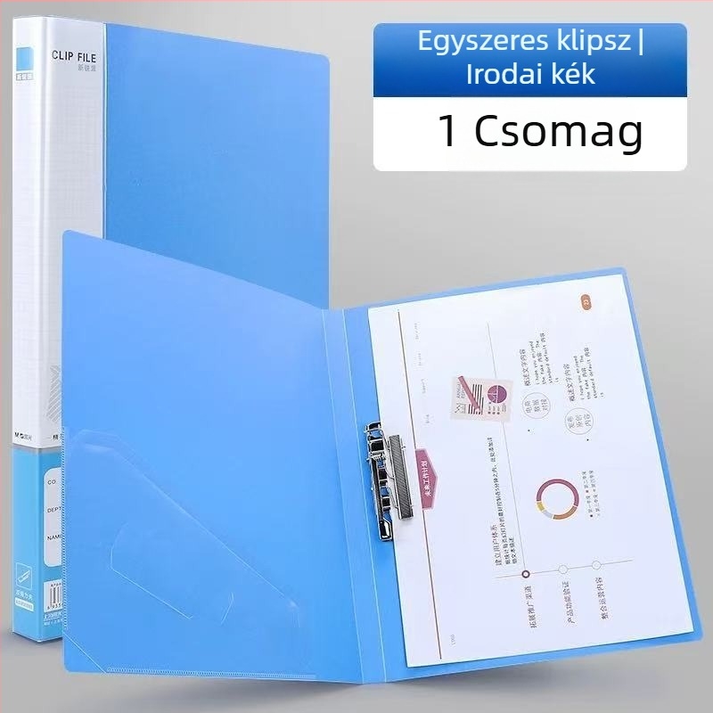 A4-es dokumentumtartó egycsipeszes kivitelben, dokumentumok és vizsgalapok tárolására