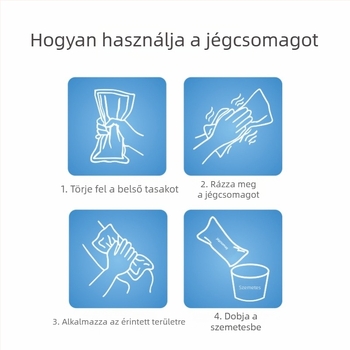 Sportoláshoz használható hűtőtasak, 120 g, gyors hűtés, azonnali hideg terápia
