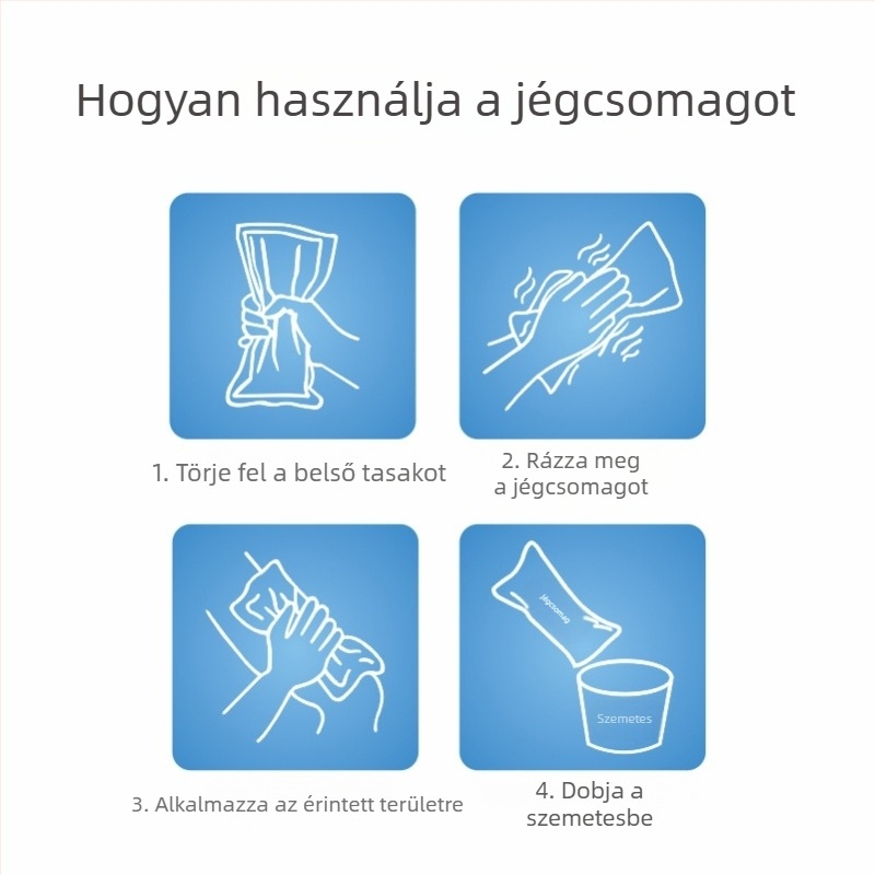 Sportoláshoz használható hűtőtasak, 120 g, gyors hűtés, azonnali hideg terápia