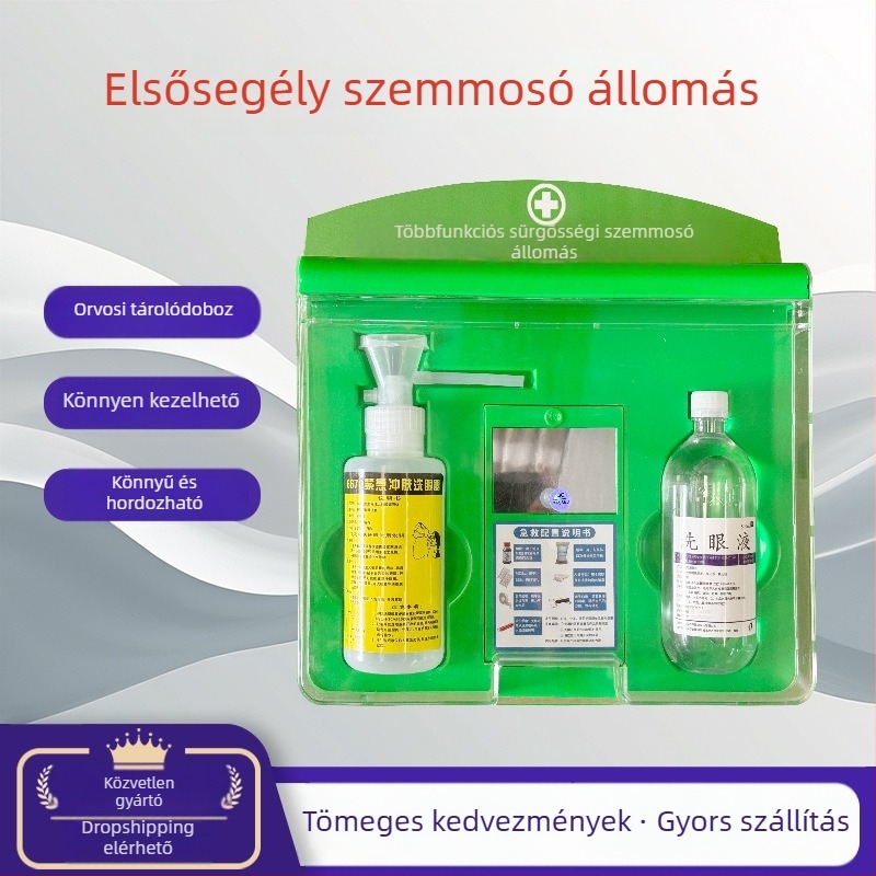 6670B Sürgősségi szem- és bőrvíz-öblítő készülék, beltéri kézi és falra szerelhető szemmosó eszköz, elsősegély