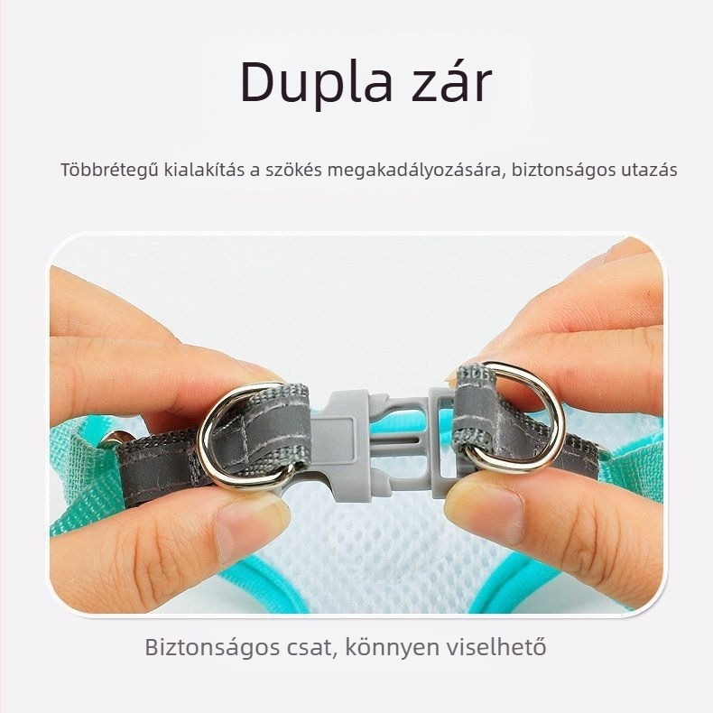 Kiskutyákhoz való mellény-stílusú hám, retractábilis pórázzal
