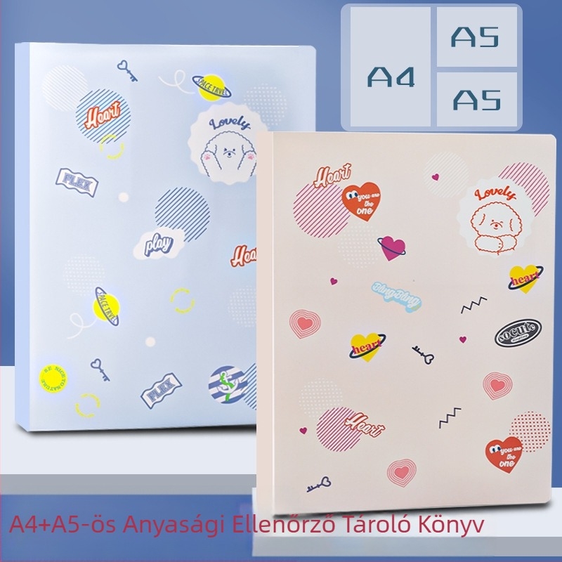 A4 terhességi vizsgálatok és prenatális feljegyzések szervezője — átlátszó többszintű mappa