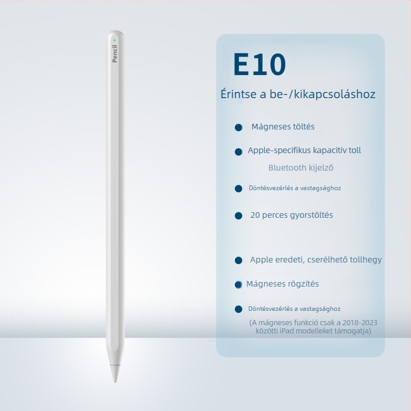 iPad kapacitív stylus Bluetooth-tal és mágneses töltéssel
