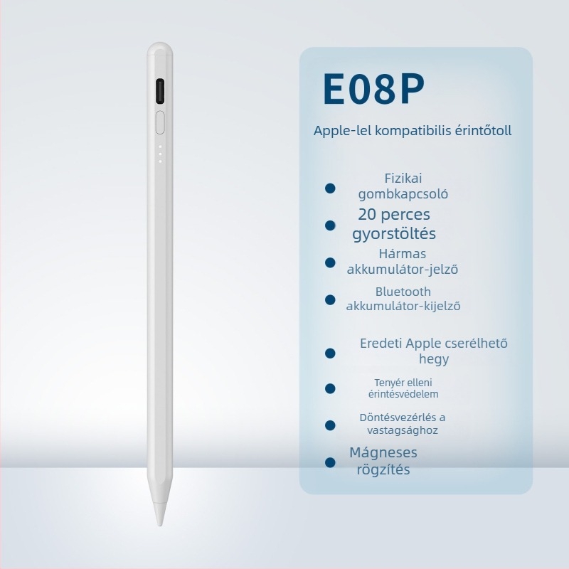 iPad kapacitív stylus Bluetooth-tal és mágneses töltéssel