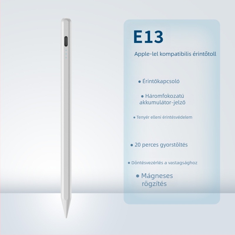 iPad kapacitív stylus Bluetooth-tal és mágneses töltéssel