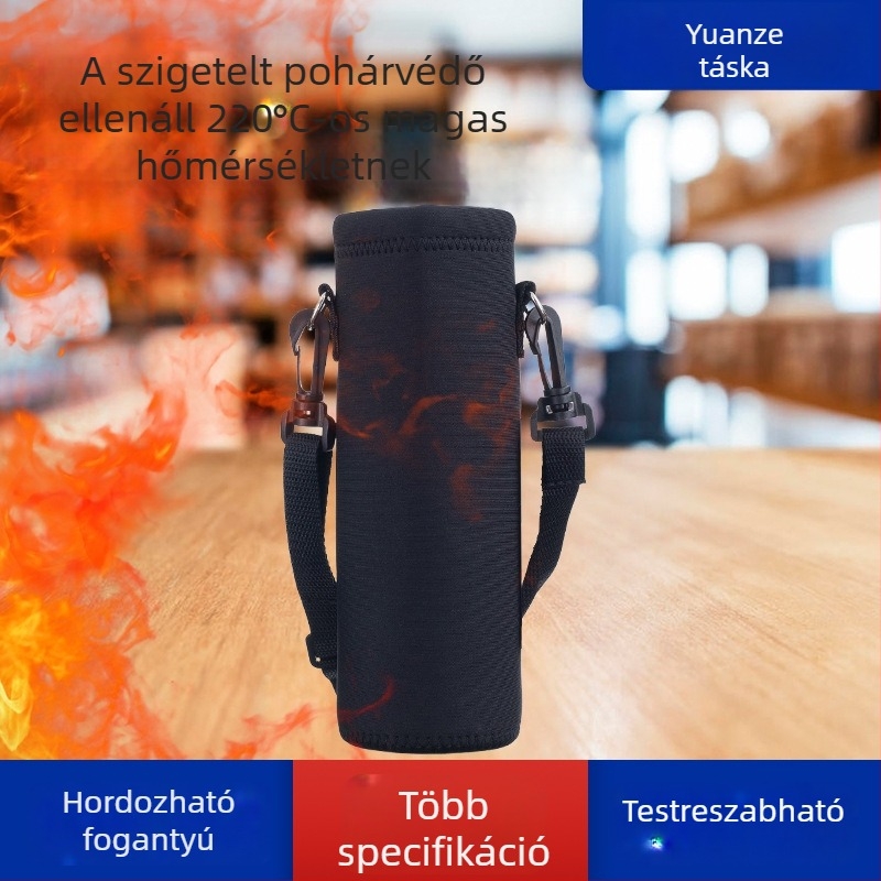 Gyerekeknek készült hőszigetelt pohárvédő – sportos pohárhoz, nagy kapacitású, hordozható