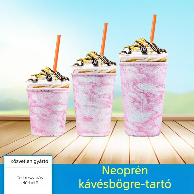 Neoprén kávéscsésze hüvely, hőszigetelő a kávéhoz és milktea-hoz, testreszabható logóval