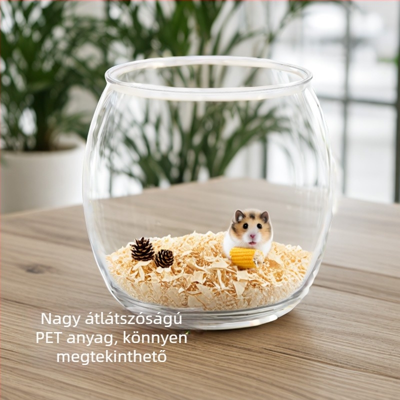 Átlátszó akril ketrec kisállatok számára, ideális hörcsögöknek, tengerimalacoknak és sündisznóknak