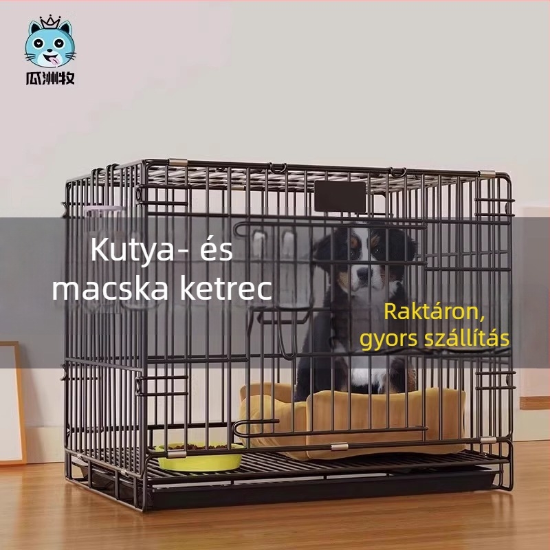 Összecsukható kutyakeret kis- és közepes testű kutyáknak beltéri toalett tálcával