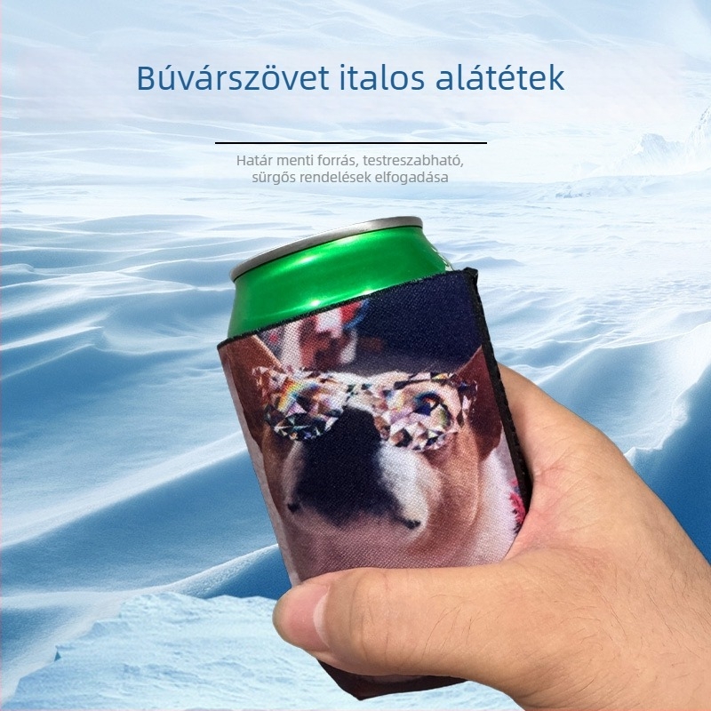 Személyre szabott textil doboz-hüvely sör- és üdítődobozokhoz, európai/amerikai stílus, szigetelt, megvédi a kezet a hidegtől.