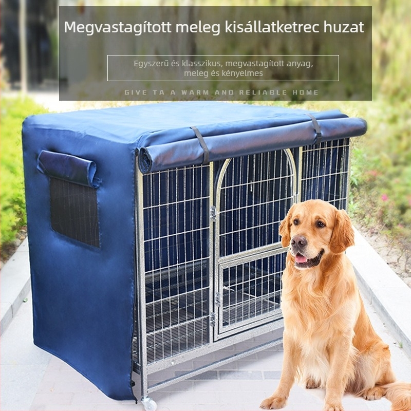Kültéri kutya ketrec szigetelő fedél nagytestű kutyák számára