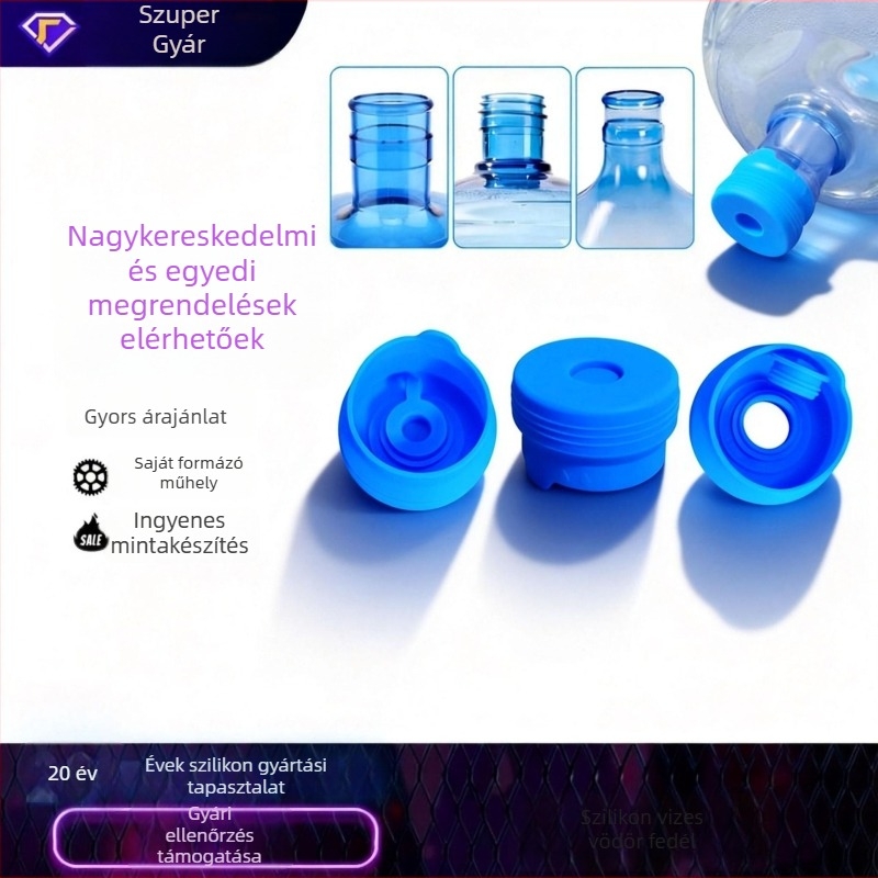 Szilikon vödörfedél vízadagolóhoz, újrahasználható, por- és szivárgásmentes tömítés