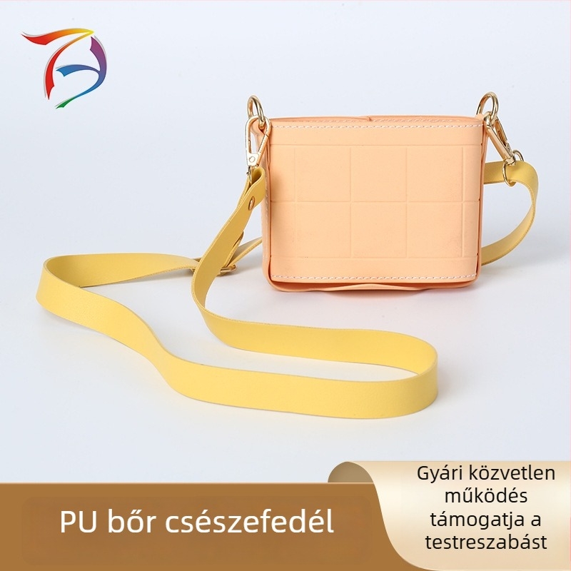 PU bőr pohártok keresztbody pánttal – hordozható védő tok tejeskávés pohárhoz