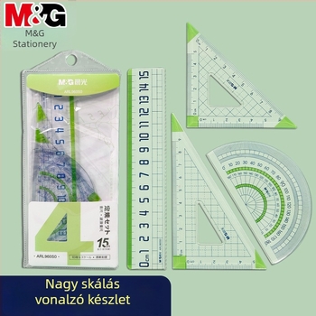 M&G 960 mm-es nagy méretű vonalzó — négy részes készlet háromszögvonalzóval, multifunkcionális iskolai eszközök