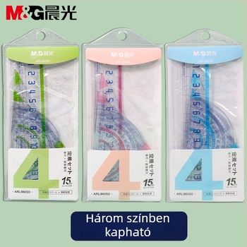 M&G 960 mm-es nagy méretű vonalzó — négy részes készlet háromszögvonalzóval, multifunkcionális iskolai eszközök