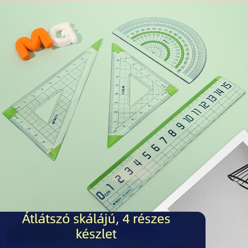 M&G 960 mm-es nagy méretű vonalzó — négy részes készlet háromszögvonalzóval, multifunkcionális iskolai eszközök
