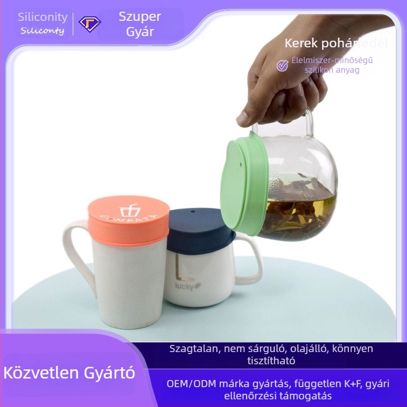 Szilikon pohárfedél, nagy átmérőjű 8-11 cm, univerzális üvegpohárhoz, bár- és koktélhasználatra
