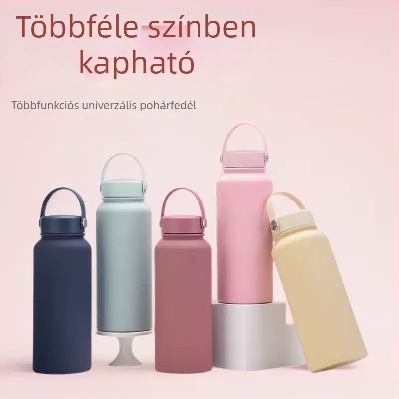 1 literes termosz pohárfedél kényelmes fogantyúval, kültéri használatra