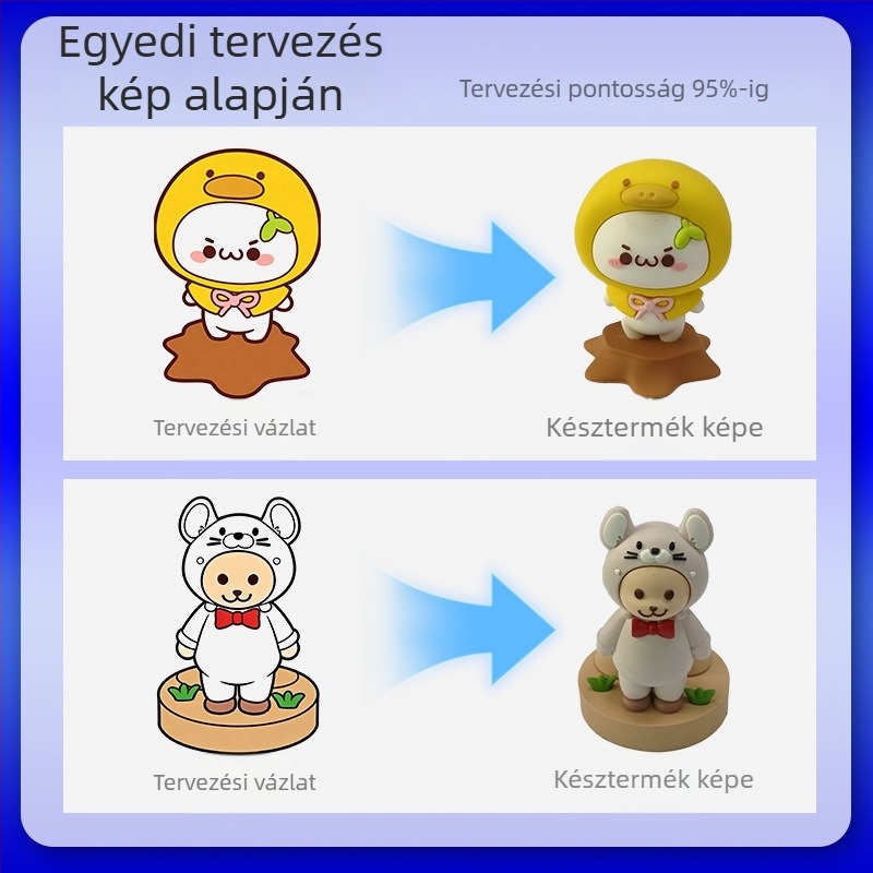 PVC pohárfedő 3D-s karikatúra dizájnnal, szilikon pohárfedő 3D-s figurával, egyedi puha gumis pohár alátét