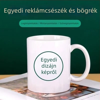 Személyre szabható kerámia bögre: logó nyomtatás, képek és szöveg – üzleti ajándék
