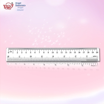 Akril 20 cm-es vonalzó készlet, 15 cm-es háromszög vonalzó és 9 cm-es szögmérő