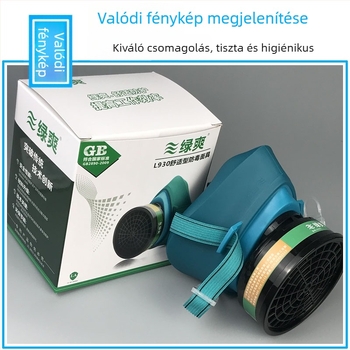 Green and Cool gázmaszk aktív szén szűrővel, L9303 – védelem vegyi szagok, peszticidek és spray-festék szagok ellen
