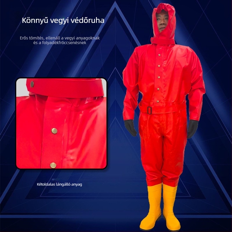 Weian könnyű kémiai védőruha, félzáródó F9010, sav- és lúgálló, antistatikus, teljes testre