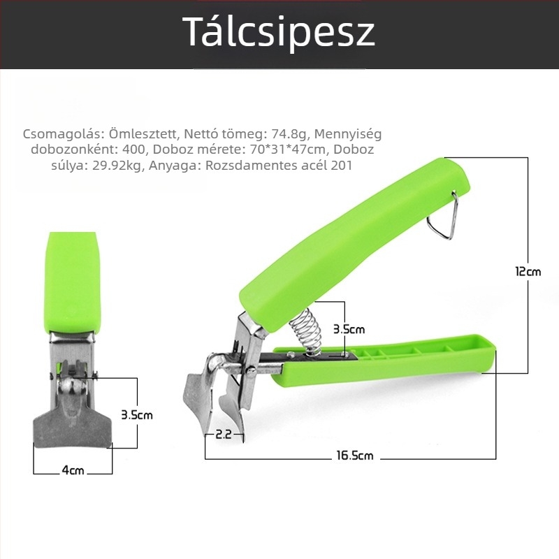 Rozsdamentes acél konyhai csipesz tálakhoz, edényekhez és tányérokhoz, konzervnyitóval