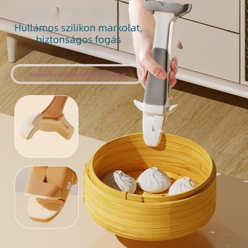 Bálnaalakú szilikon égési sérülés elleni klipek, 2 az 1-ben a tojás pároló tálhoz
