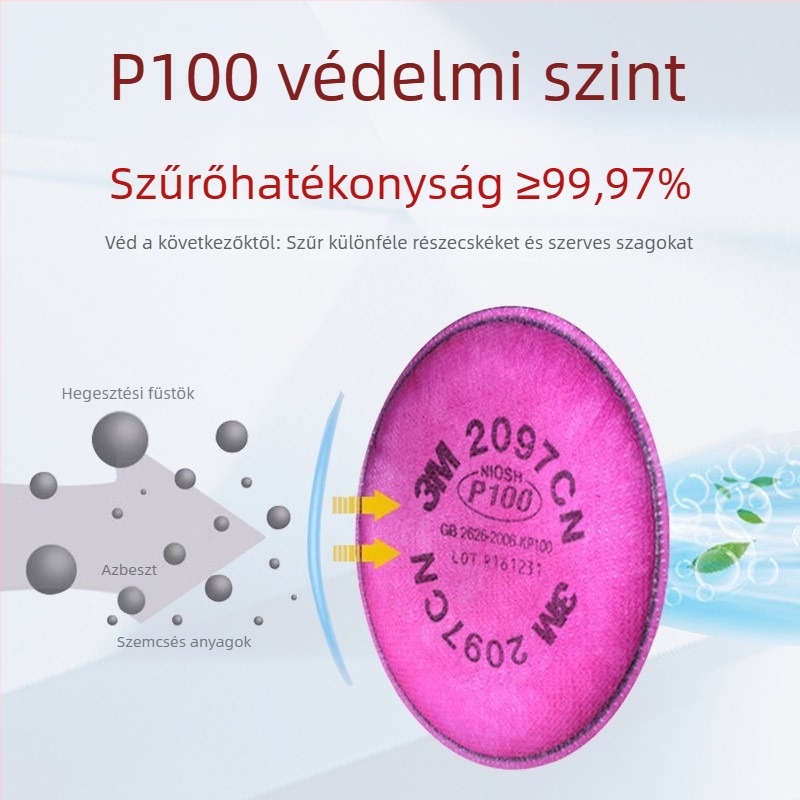 3M 2097CN P100 Szerves gőzök és részecskék elleni szűrőanyag aktív szénnel a 6000/6500/7500 maszkokhoz