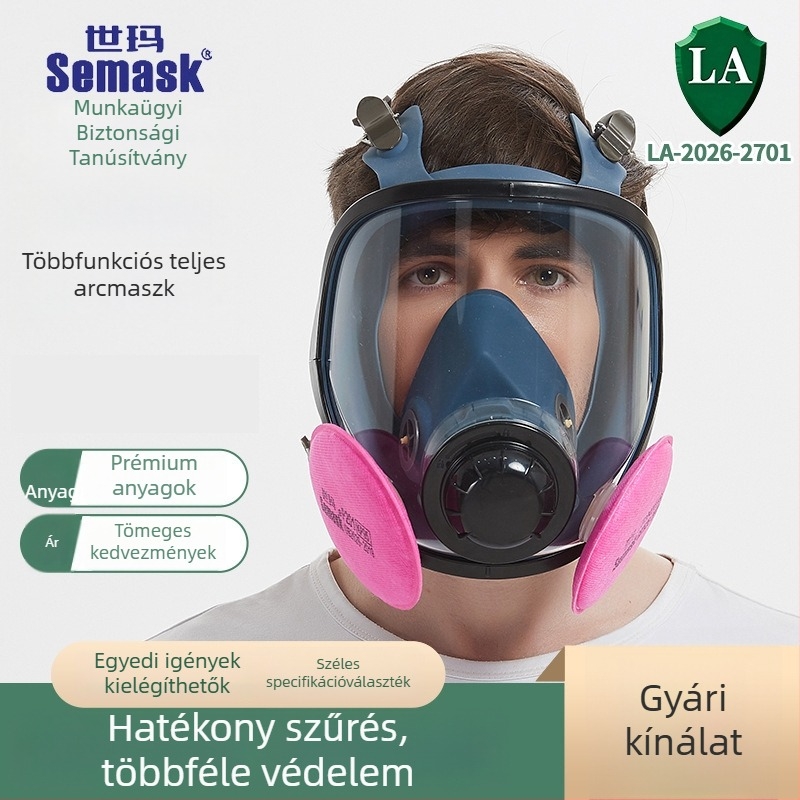 Shima FSM9800 teljes arcmaszk FP200-3 P3 R por elleni szűrőgyapottal