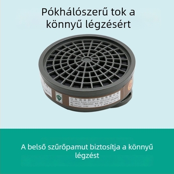 Yihu A-7 gázmaszk aktív szénszűrővel, P-A-1, 3200-as sorozat, 3N11-kompatibilis, sprayfestéshez és kémiai kísérletekhez