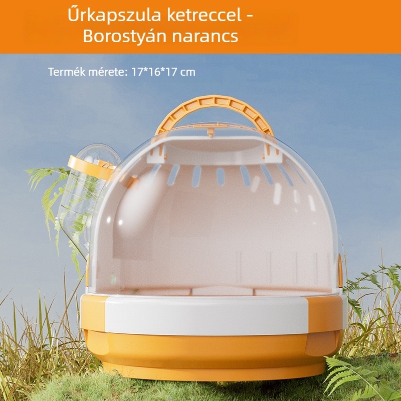 Hordozható UFO ketrec kisállatoknak — sugar glider, hörcsög és sündisznó, fészekkel