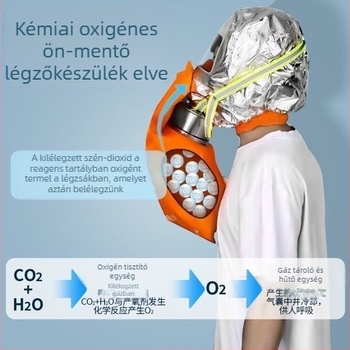 HFZY30 Kémiai oxigénnel működő tűzvédelmi szűrős önmentő respirátor és füst evakuációs maszk