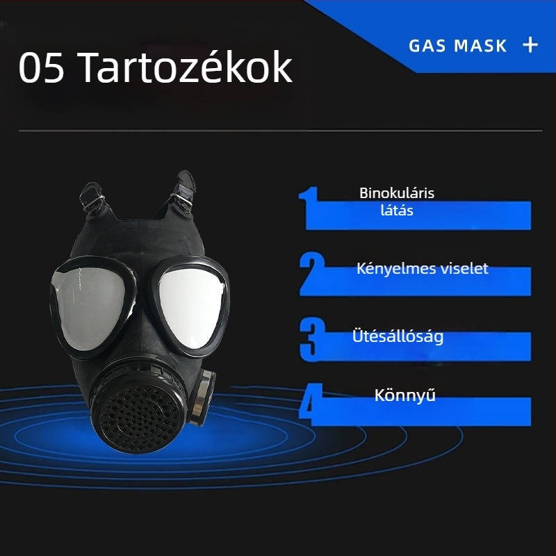05 gázmaszk tartozékok készlet: szilikon porvédő maszk részei, fejpánt, légző szelep rögzítő és elasztikus pánt