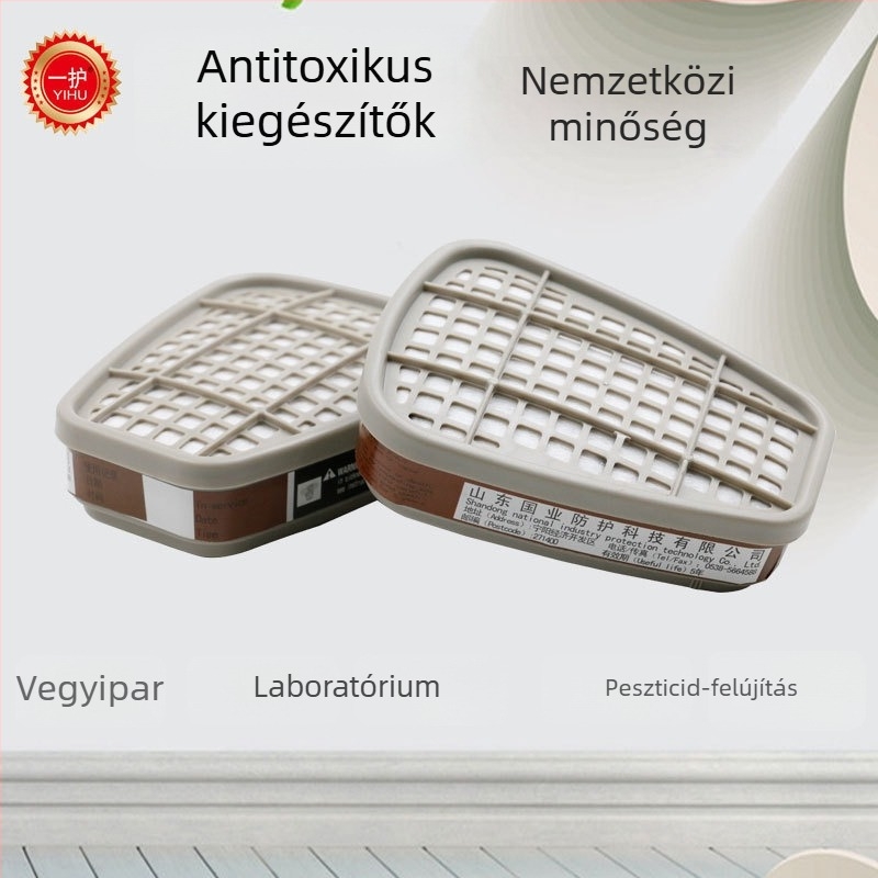 Aktívszén-szűrős gázmaszk, 6001/6002/6004 sorozat, kompatibilis a 6200-szal