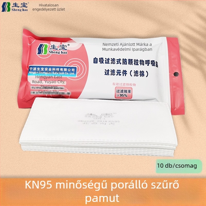 Shengbao 3002DR-L KN95 porvédő szűrővata a 3002 maszkhoz