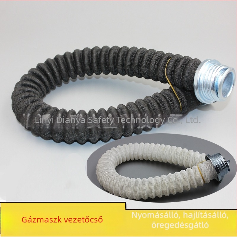 Dawei gázmaszk lélegző hosszabbítócső, gofrált, természetes gumi, hosszúságai 0,5, 5 és 10 m