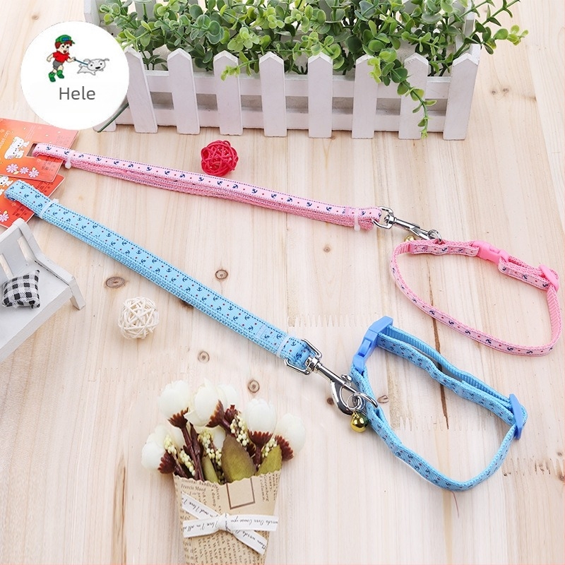 Textilből varrt kutyapóráz kis- és közepes méretű kutyáknak, imitált nylon kötél
