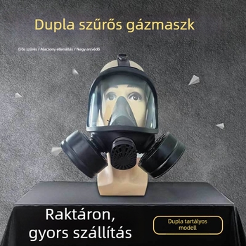Kétkanalas gázmaszk aktív szén szűrővel, festékszóráshoz és ipari védelemhez