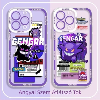 Gengar rajzfilm sorozatú TPU védőtok az iPhone 13, 12, 11 Pro Max és XR számára