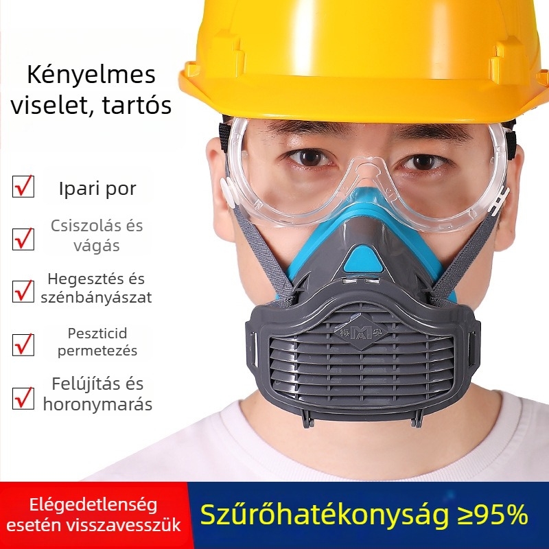 Mayann KN95 porvédő maszk ipari porhoz, bányászati porhoz, cementhez és csiszoláshoz