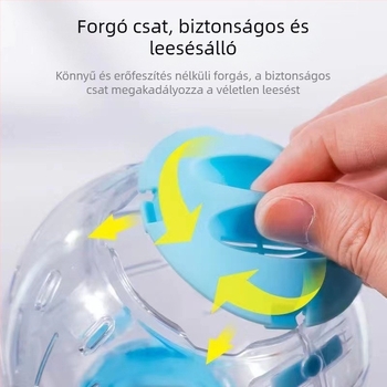 Átlátszó hörcsög futólabda, kristályos gördülőlabda, műanyag edzéslabda