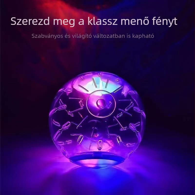 Átlátszó hörcsög futólabda, kristályos gördülőlabda, műanyag edzéslabda
