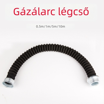 Légzőcső gázmaszkhoz, teljes arcvédő maszkhoz, 0,5–10 m hosszú, vegyi permetezéshez