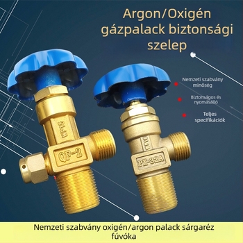 QF-2 oxigén palack szelep WP-15 fejjel 4–40 L palackhoz, argon palack
