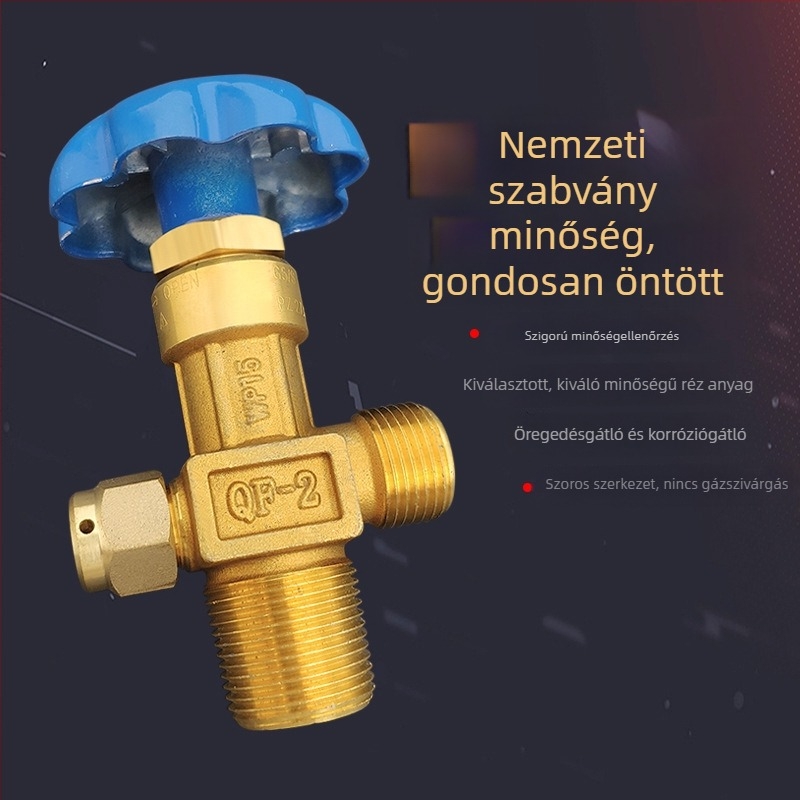 QF-2 oxigén palack szelep WP-15 fejjel 4–40 L palackhoz, argon palack