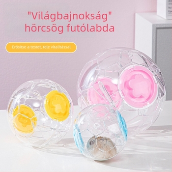 Hamster edzéslabda futókerékkel, csendes ütközésmentes kristályjáték kistestű háziállatok számára