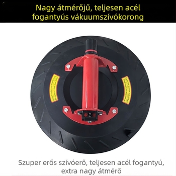 Üvegcsempe vákuumos csésze, extra nagy átmérő, nehéz terheléshez, kézi pumpa